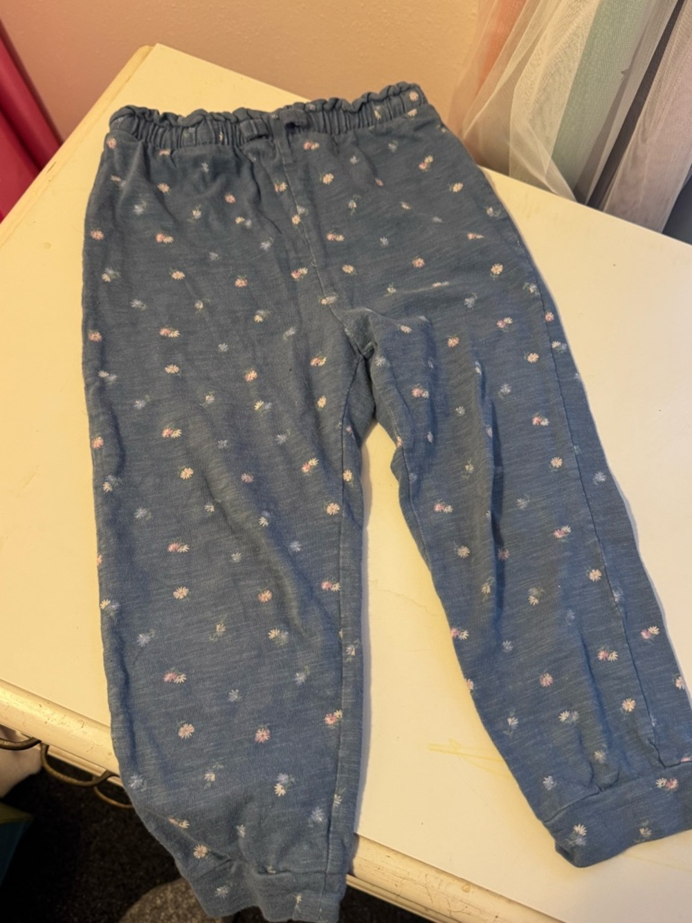 GAP Blue Floral Jogger Pants